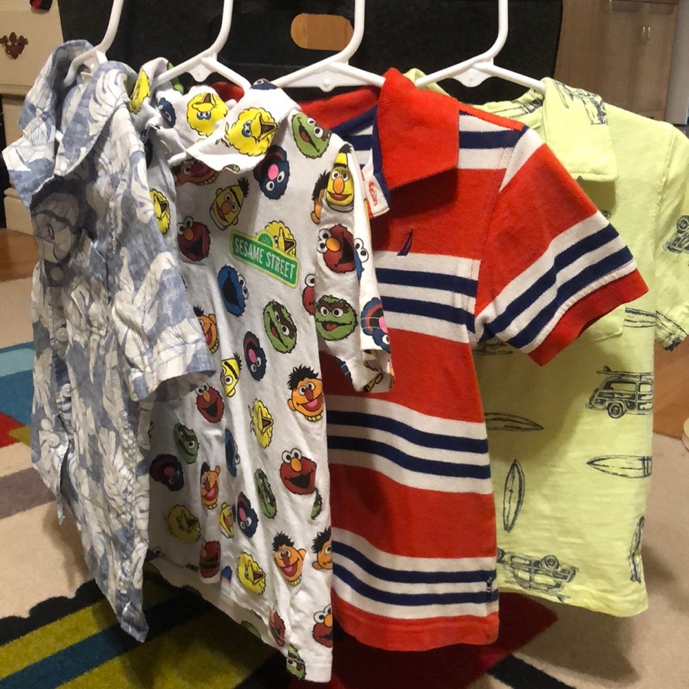4 size 3T toddler polo shirts